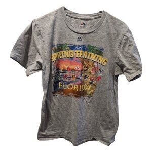 Florida Spring Training Baseball T-Shirt - Majestic, Gray, Size Small